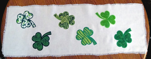 Shamrock Linen Table Scarf